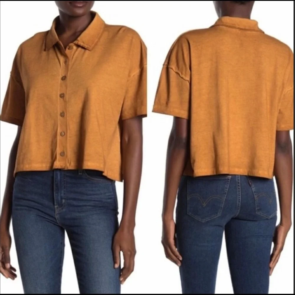 NWT Free People Weekend Rush Top in Copper - Picture 1 of 8